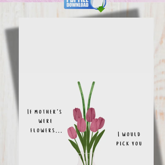 A preview of a Mother's Day printable handprint flower craft for kids. 