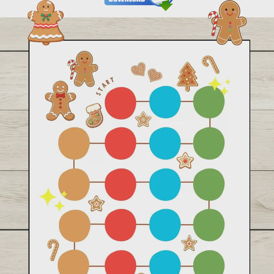A video featuring a gingerbread reward chart printable for kids.