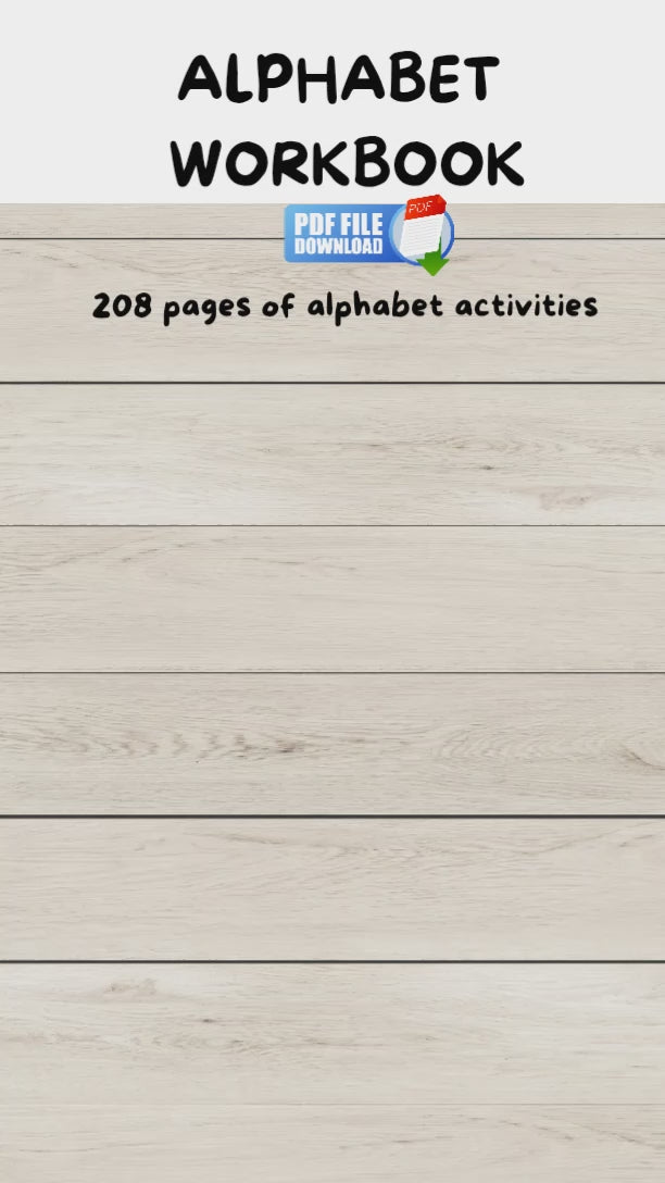 A video featuring a-z alphabet worksheets. 