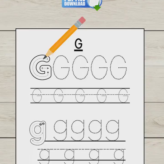 Video demonstrating GOULFB letter tracing sheets for early phonics practice.