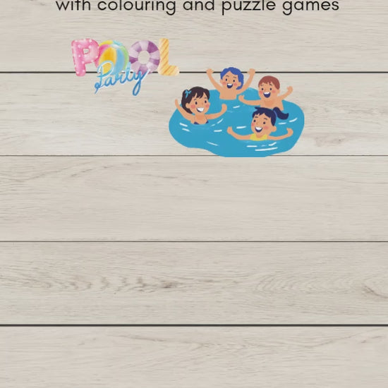 A video showing a kids printable party activity sheet.