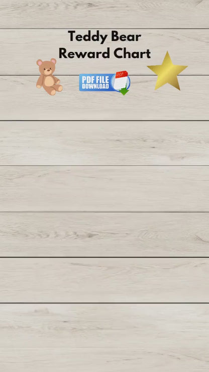 A video featuring a teddy bear sticker reward chart printable.