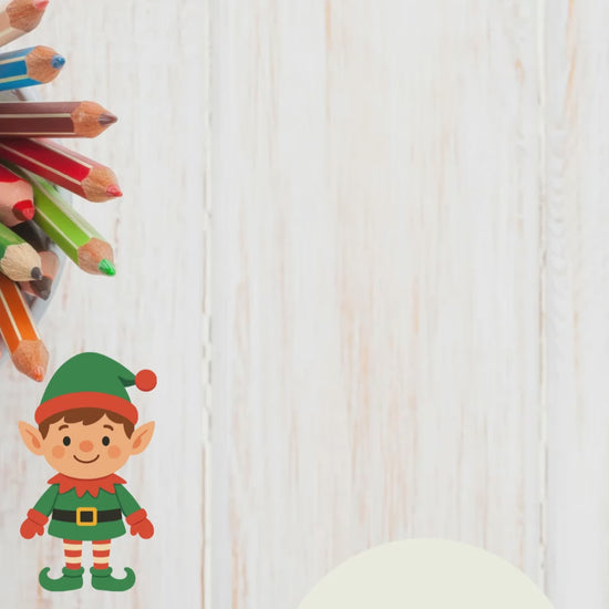 Elf themed activity sheet with elves, colouring and puzzle games.