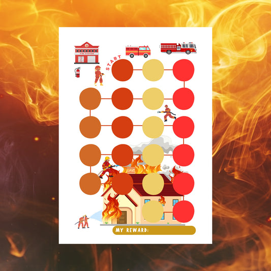 fire trucks reward chart PDF