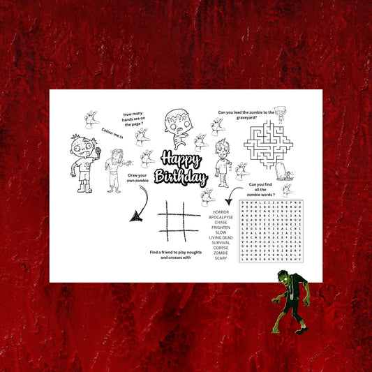 printable zombie actii]vity sheet