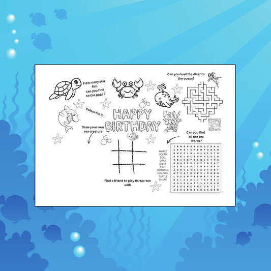 "an under the sea printable activity sheet."