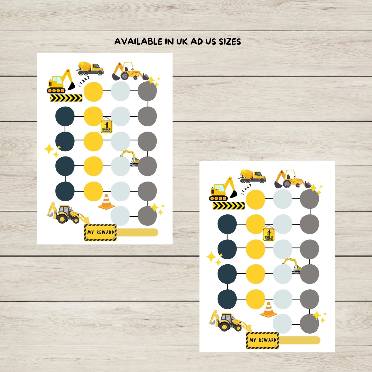 Digger Reward Chart Printable