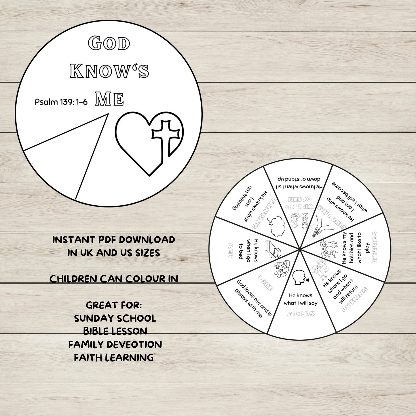 God Knows Me Psalm 139:1-6 Bible Craft