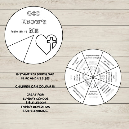 God Knows Me Psalm 139:1-6 Bible Craft