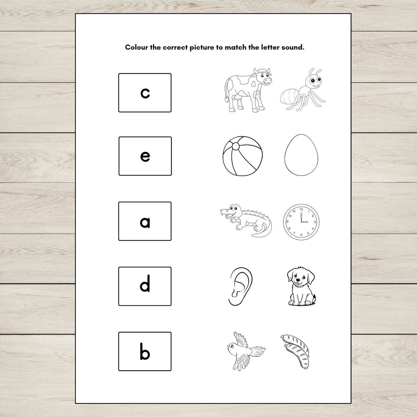 Beginning Sounds Activity Sheets