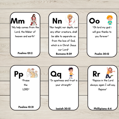Alphabet Bible Verse Cards for KIds