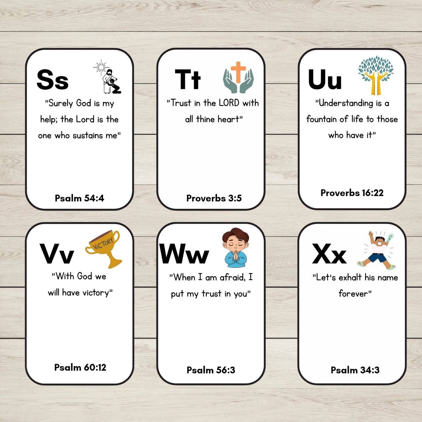 Alphabet Bible Verse Cards for KIds