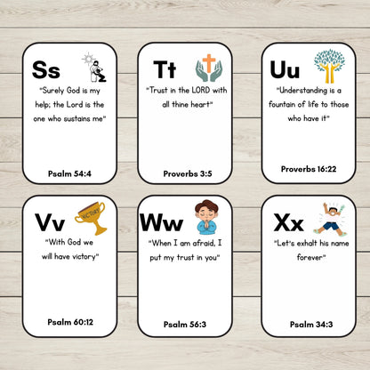 Alphabet Bible Verse Cards for KIds