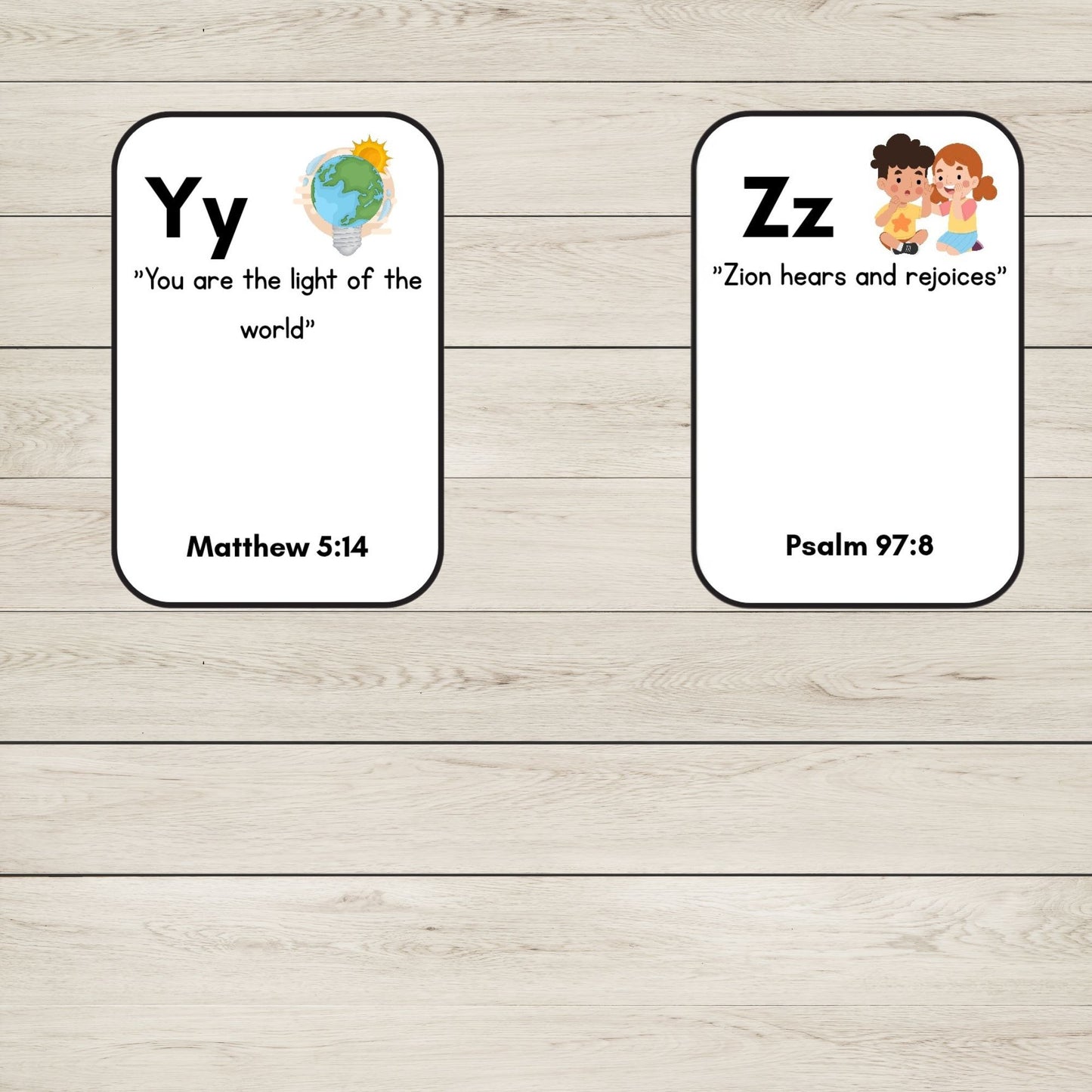 Alphabet Bible Verse Cards for KIds