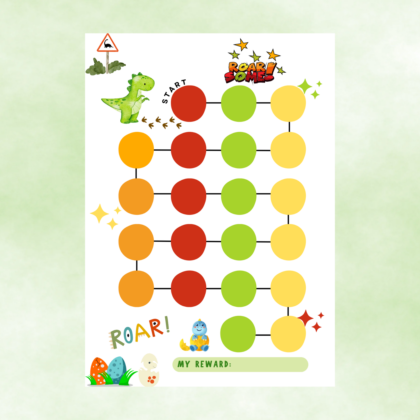 Dinosaur Reward Chart Printable