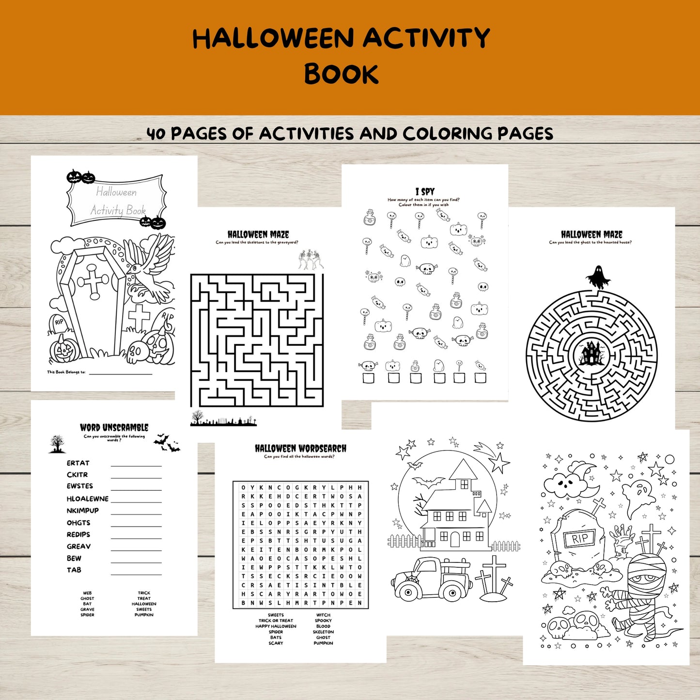 "A printable Halloween activity and colouring book."