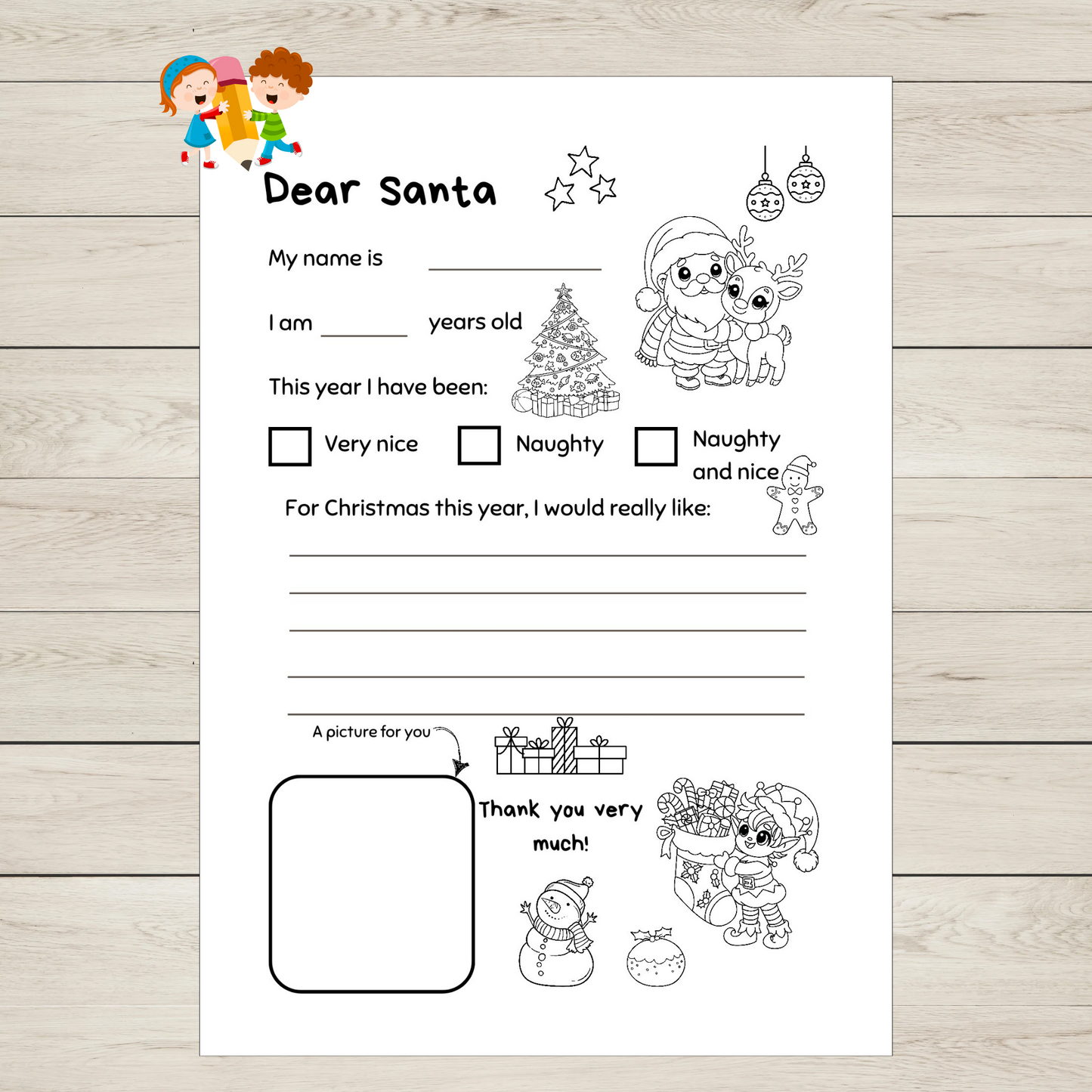 Letter to Santa Printable