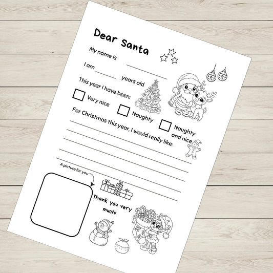 Letter to Santa Printable