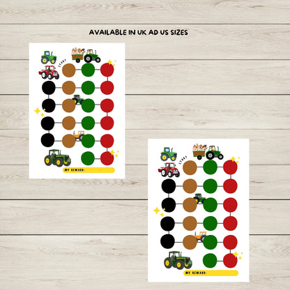 Tractor Reward Chart Printable
