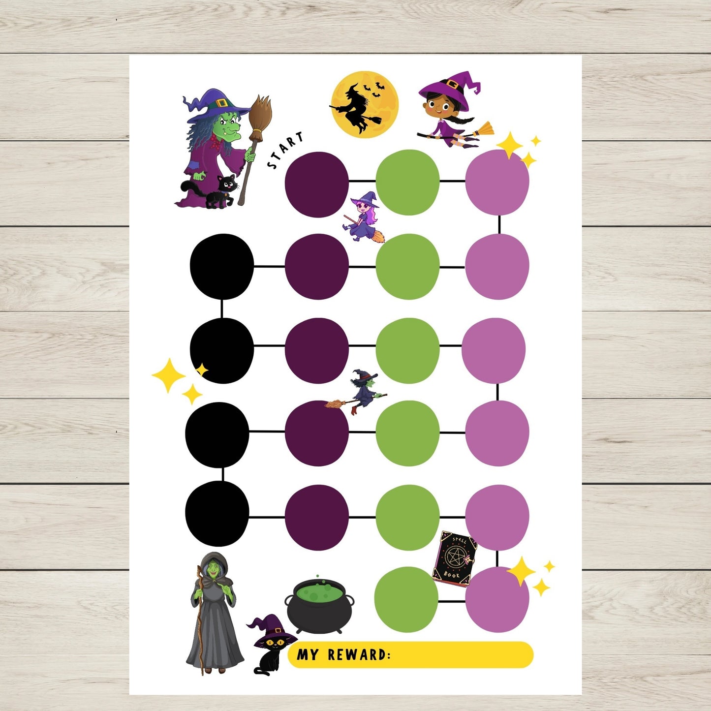 Witch Reward Chart Printable