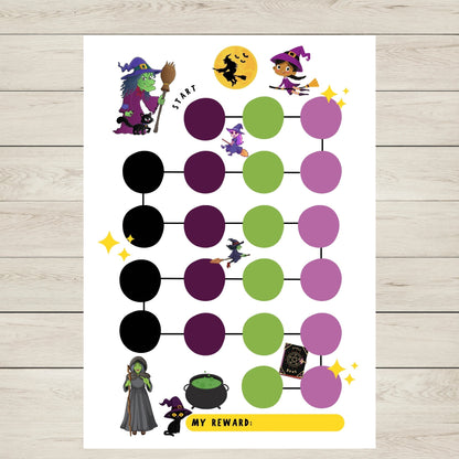 Witch Reward Chart Printable