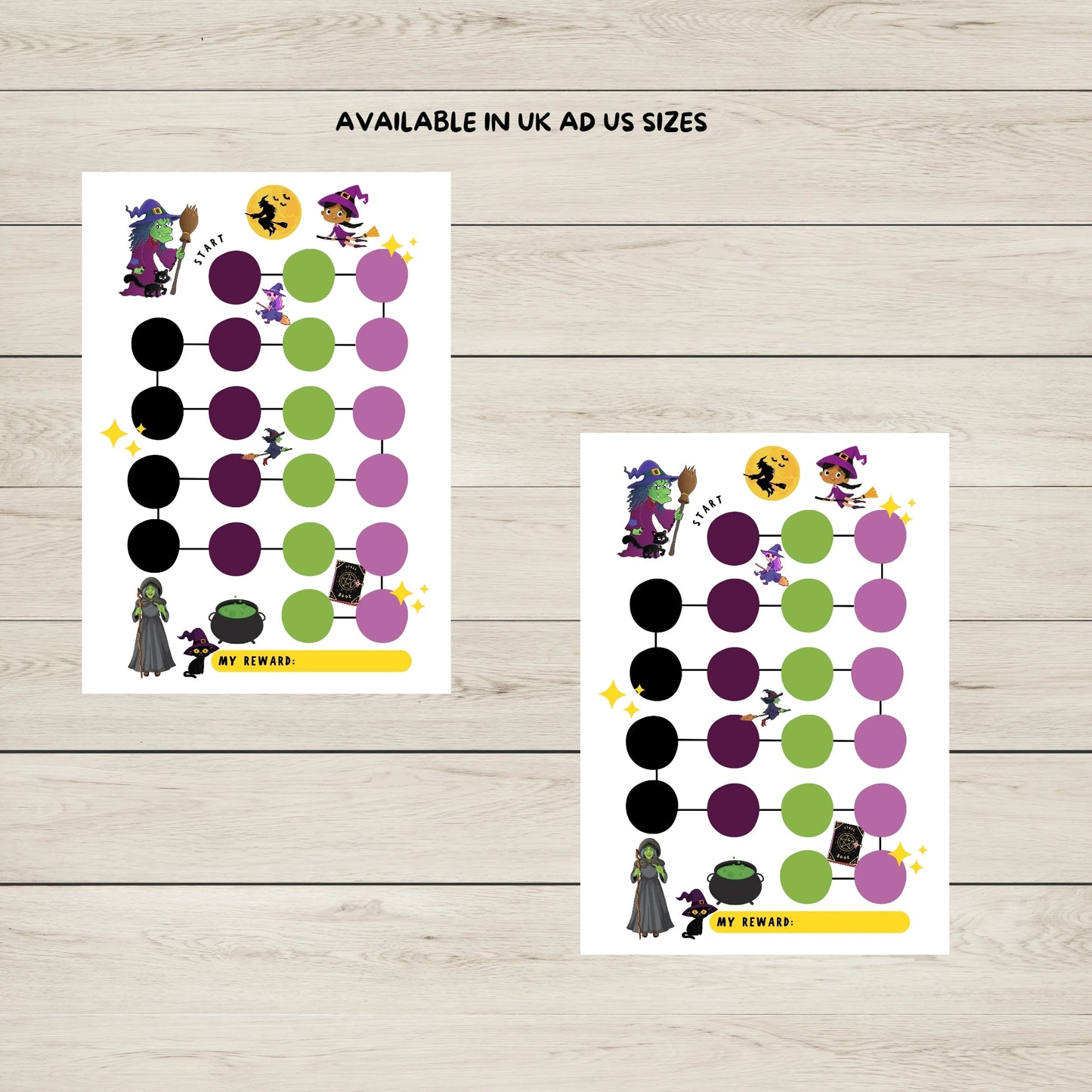 Witch Reward Chart Printable
