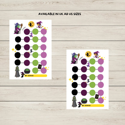 Witch Reward Chart Printable