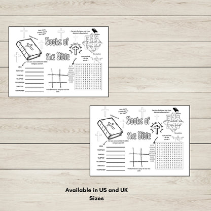 Books of the Bible Activity Placemat