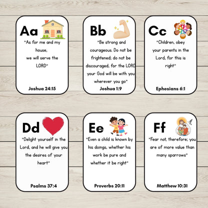 Alphabet Bible Verse Cards for KIds